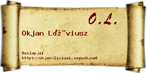 Okjan Líviusz névjegykártya